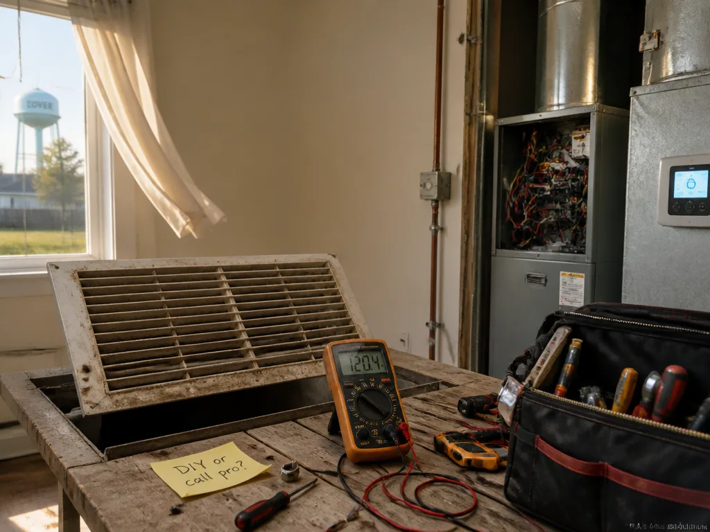 DIY vs when to call a pro for a typical HVAC situation
